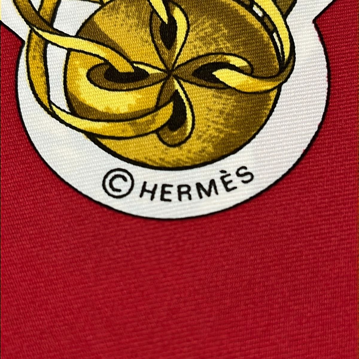 Hermes Scarf Carre 90 Red White Multi les Robes — view 2