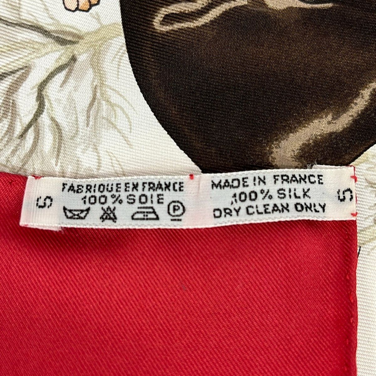 Hermes Scarf Carre 90 Red White Multi les Robes — view 3