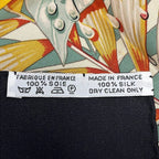 Hermes Scarf Carre 90 Black Yellow Multi Au Son du — view 3