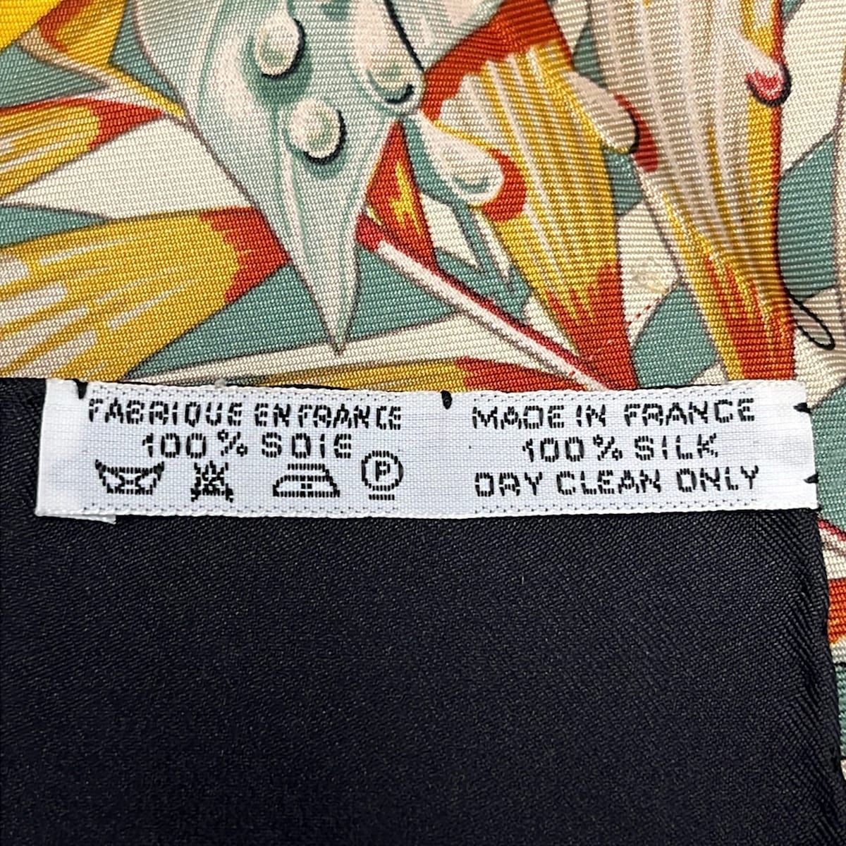 Hermes Scarf Carre 90 Black Yellow Multi Au Son du — view 3