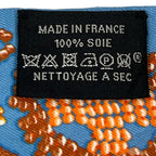 Hermes Scarf Twilly Light Blue Orange Multi Ribbon — view 3