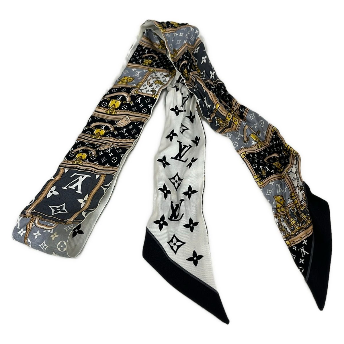 Louis Vuitton Scarf Bandeau BB Let's Go Noir Silk