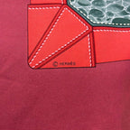 Hermes Scarf Carre 90 Bordeaux Multi Tout Cuir — view 2
