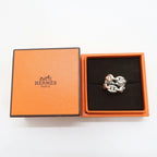 Hermes Chaine D'ancre Enchainee Double Row Ring 52 Silver — view 8