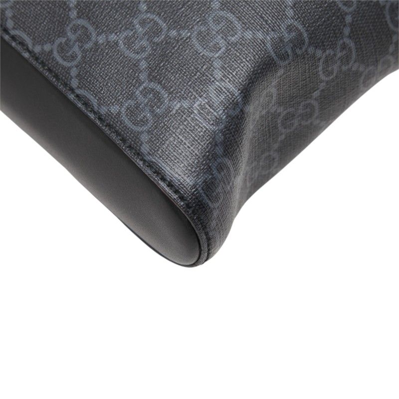 Gucci Courier GG Supreme Shoulder Bag Gray Leather — view 7