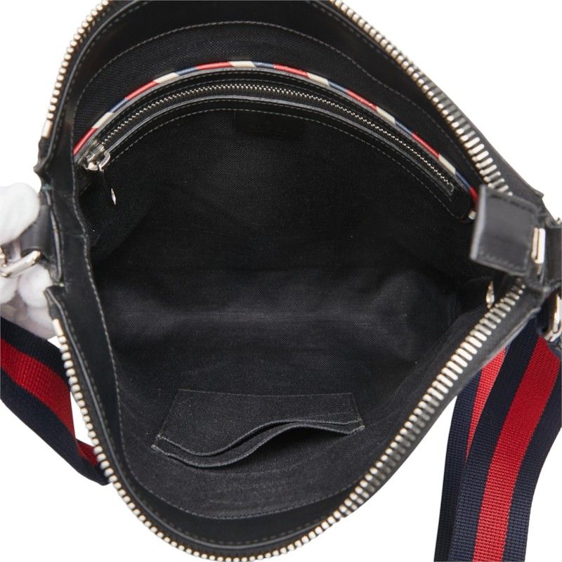 Gucci Courier GG Supreme Shoulder Bag Gray Leather — view 8