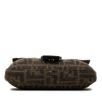 Fendi Zucca Mamma Bucket Handbag Brown Wool Leather — view 3