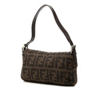 Fendi Zucca Mamma Bucket Handbag Brown Wool Leather — view 2