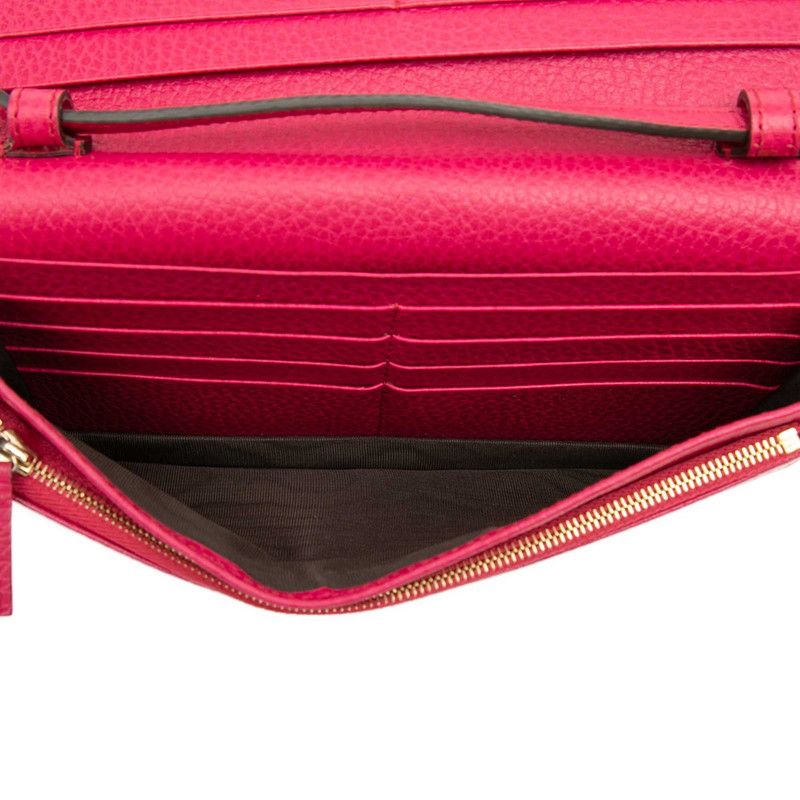 Gucci Swing Wallet Shoulder Bag Crossbody Pink Leather — view 4