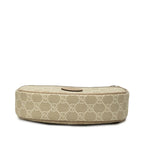 Gucci GG Supreme Half Moon Shape Mini Chain Shoulder Bag 2-Way Beige Leather — view 3