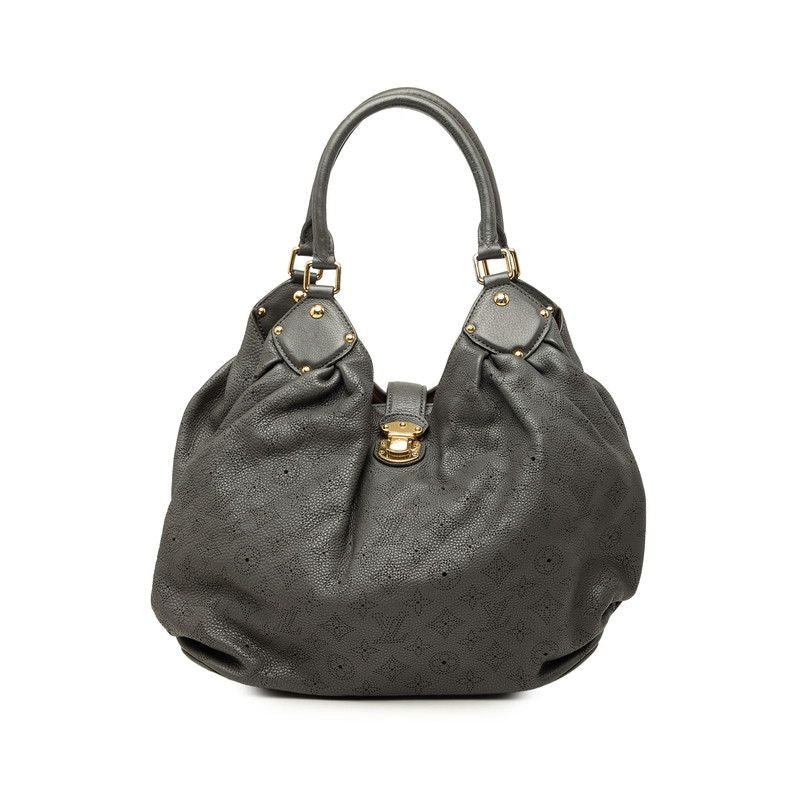 Louis Vuitton Monogram Mahina L Tote Bag Anthracite Gray Leather