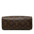 Louis Vuitton Monogram Sac Plat BB 2-Way Shoulder Bag Brown Leather — view 3