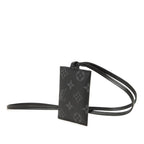 Louis Vuitton Monogram Eclipse Card Case on Strap Black Leather — view 2