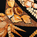 Hermes Carre 90 Rocaille Seashell Scarf Large Black Multicolor Silk — view 4