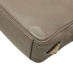 Prada Crossbody Shoulder Bag Gray Leather — view 6