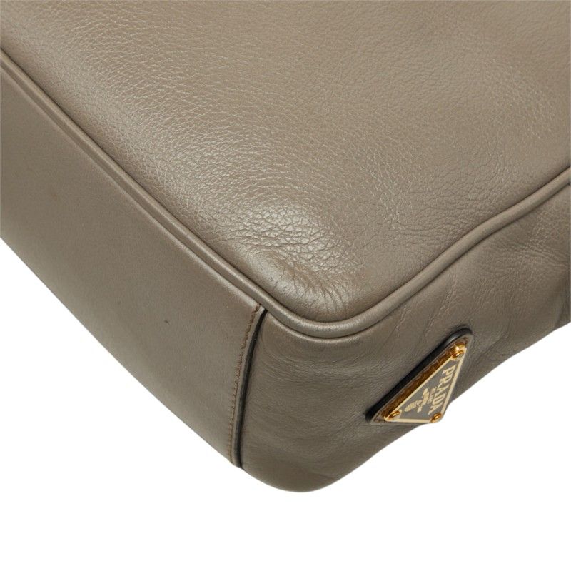 Prada Crossbody Shoulder Bag Gray Leather — view 6