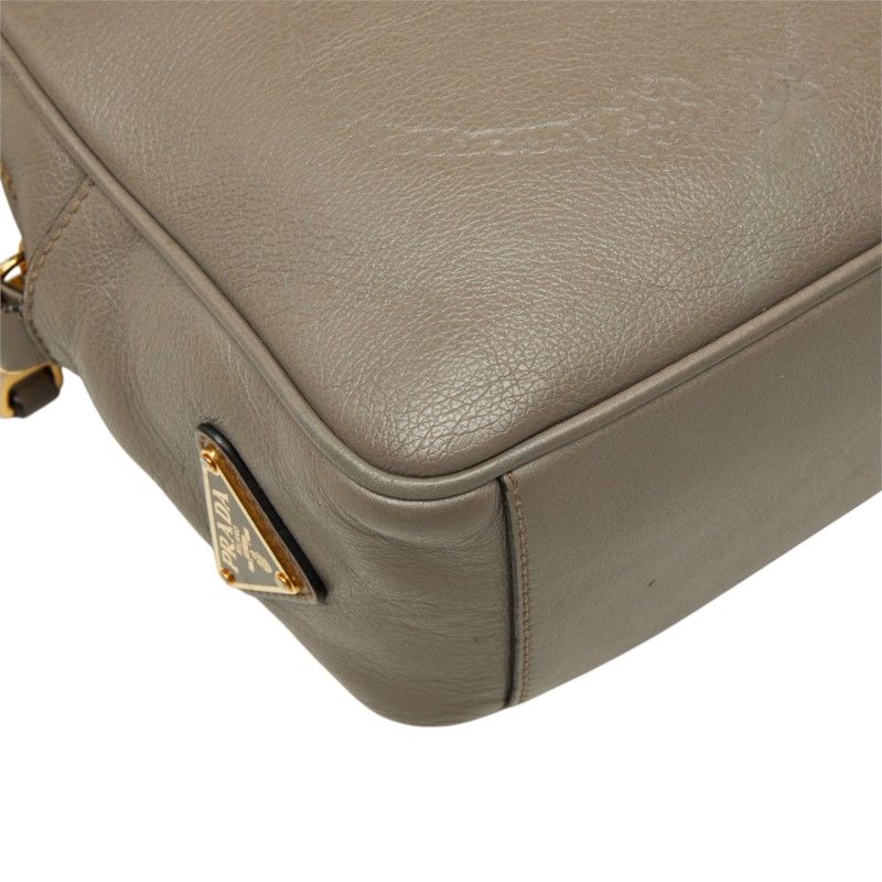 Prada Crossbody Shoulder Bag Gray Leather — view 5