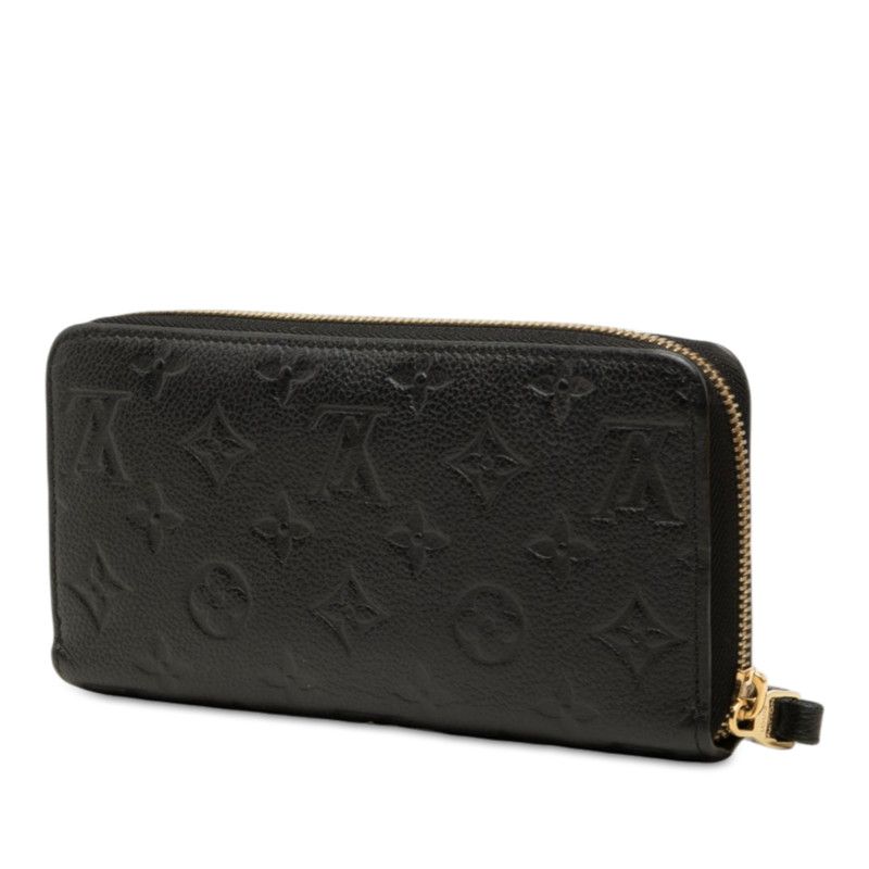 Louis Vuitton Monogram Empreinte Zippy Wallet Zip Around Noir Leather — view 2