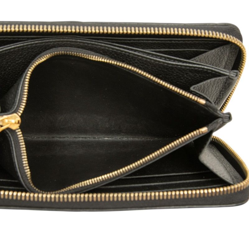 Louis Vuitton Monogram Empreinte Zippy Wallet Zip Around Noir Leather — view 5