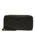 Louis Vuitton Monogram Empreinte Zippy Wallet Zip Around Noir Leather