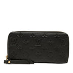 Louis Vuitton Monogram Empreinte Zippy Wallet Zip Around Noir Leather
