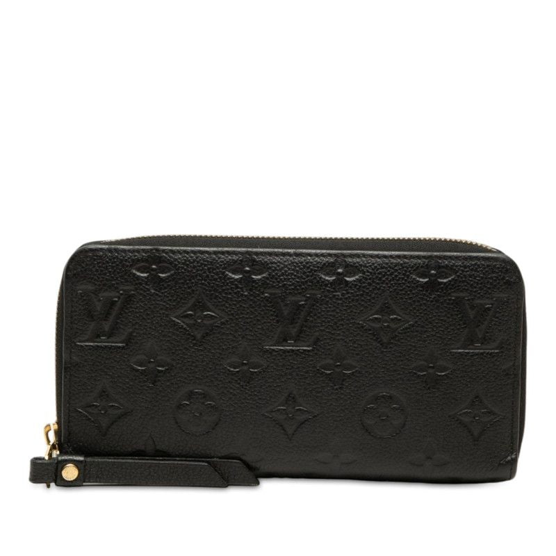 Louis Vuitton Monogram Empreinte Zippy Wallet Zip Around Noir Leather