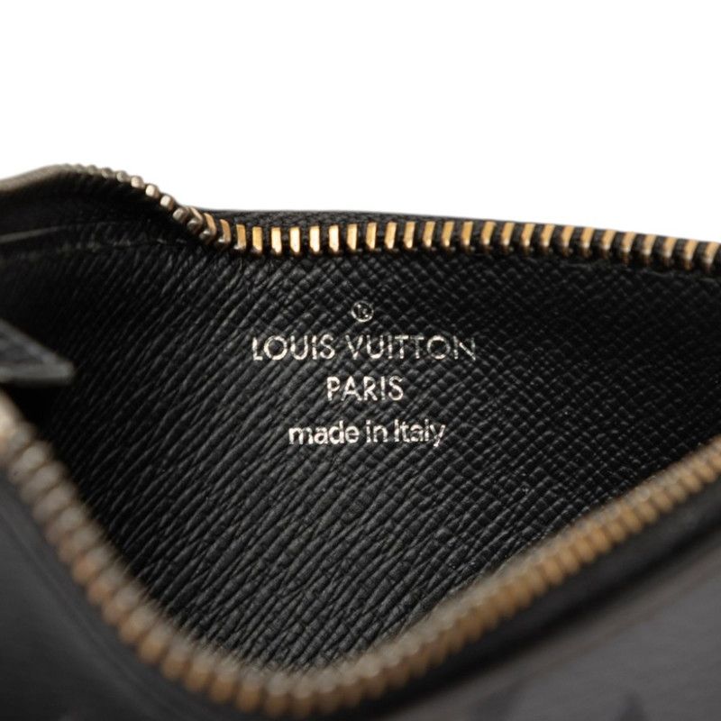 Louis Vuitton Monogram Eclipse Reverse Coin Card Holder Case Purse Fragment — view 5