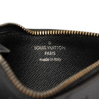 Louis Vuitton Monogram Eclipse Reverse Coin Card Holder Case Purse Fragment — view 5