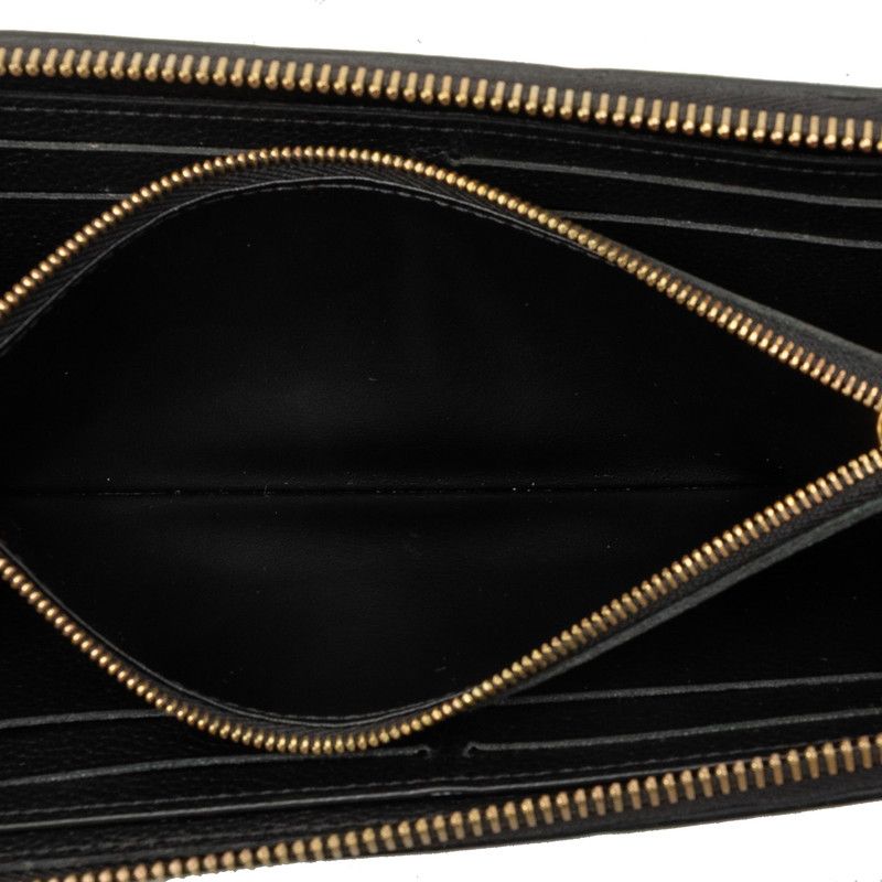 Louis Vuitton Monogram Empreinte Portefeuille Clemence Zip Around Wallet Noir — view 4