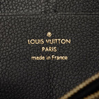 Louis Vuitton Monogram Empreinte Portefeuille Clemence Zip Around Wallet Noir — view 5