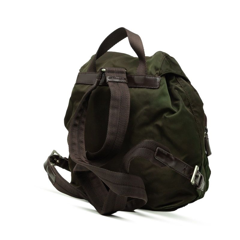 Prada Vera Backpack Khaki Nylon Leather — view 2