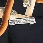 Hermes Carre 90 Cannes Et Pommeaux Cane and Decoration Scarf Large Black Red — view 8