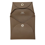 Hermes Bastia Coin Purse Greige Silver Leather — view 4