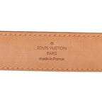 Louis Vuitton Taiga Ceinture Classic 90/36 Black Silver Leather Belt — view 5