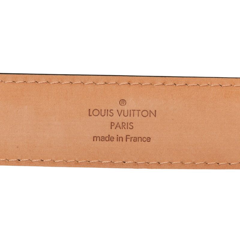 Louis Vuitton Taiga Ceinture Classic 90/36 Black Silver Leather Belt — view 5
