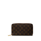 Louis Vuitton Monogram Zippy Organizer Wallet Brown Leather
