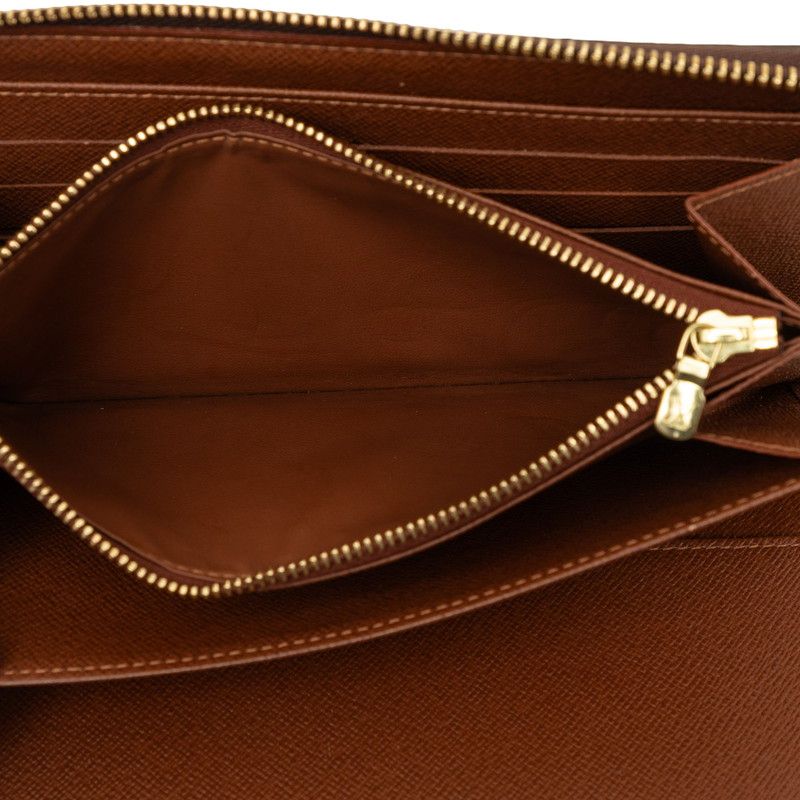 Louis Vuitton Monogram Zippy Organizer Wallet Brown Leather — view 6