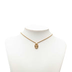 Dior Circle CD Logo Chain Pendant Gold Plated Rhinestone — view 6