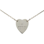 Gucci Heart Motif Necklace Silver
