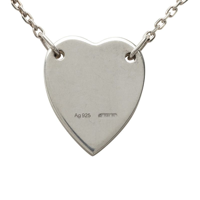 Gucci Heart Motif Necklace Silver — view 2