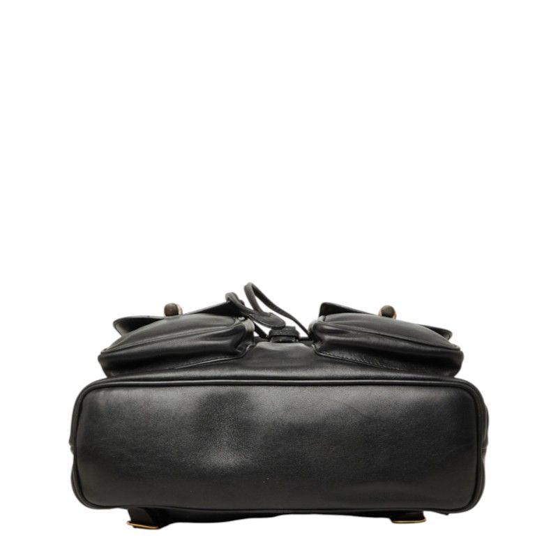 Gucci Bamboo Backpack Black Leather — view 3