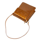 Louis Vuitton Monogram Vernis Shoulder Bag Blanc Brown Patent Leather — view 8
