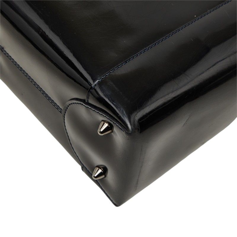Dior Malice Pearl 2-Way Shoulder Bag Navy Patent Leather — view 6