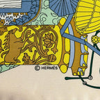Hermes Scarf Petit Carre Gavroche Light Pink Blue Gray Multi les Tresors D'un — view 2