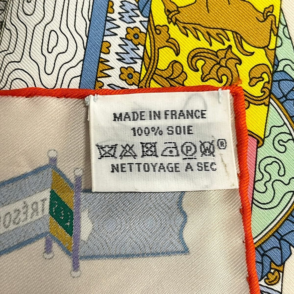 Hermes Scarf Petit Carre Gavroche Light Pink Blue Gray Multi les Tresors D'un — view 3