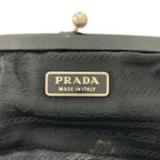 Prada Nylon Kiss Lock Pouch Coin Purse Black — view 3