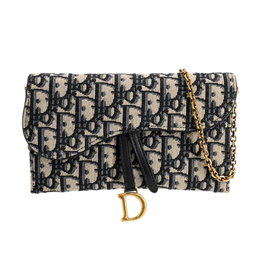 Dior Chain Wallet Saddle Pouch Small