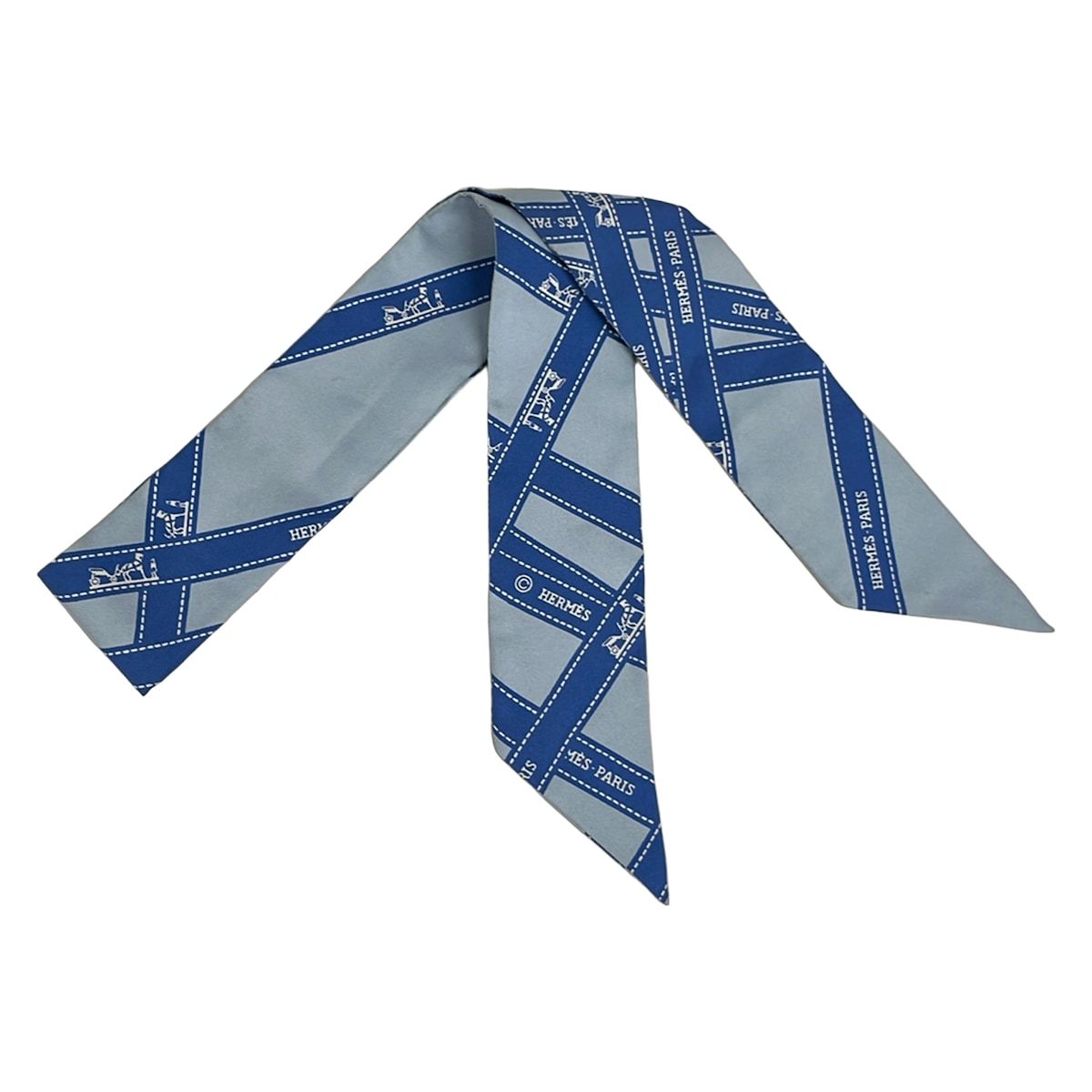 Hermes Scarf Twilly Light Blue
