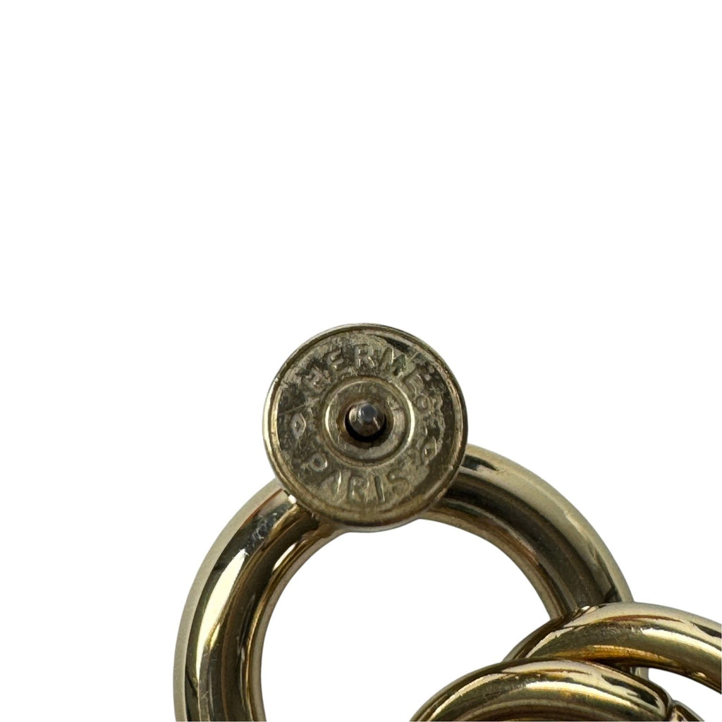 Hermes Liddy Earrings PM Gold Buffalo Horn — view 7