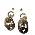 Hermes Liddy Earrings PM Gold Buffalo Horn — view 4